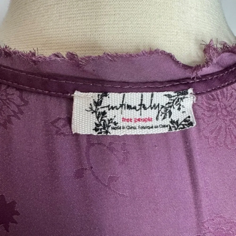 Intimately Free People What's Good SzS Purple Kimono Butterfly Floral Lace‎ Boho